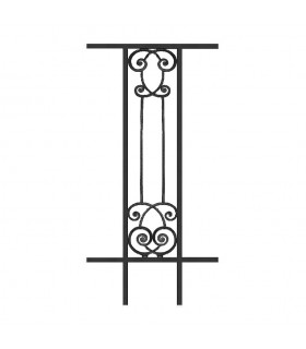 Balustrade en fonte modèle AMBOISE longueur utile 240 à 450mm hauteur du motif 910mm