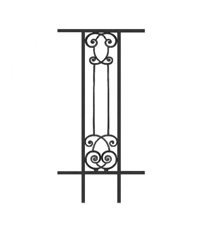 Balustrades fonte AMBOISE 300à450 x 910mm prête à poser avec chassis