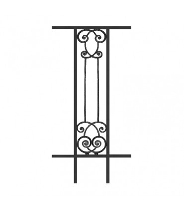 Balustrade en fonte modèle AMBOISE longueur utile 240 à 450mm hauteur du motif 910mm
