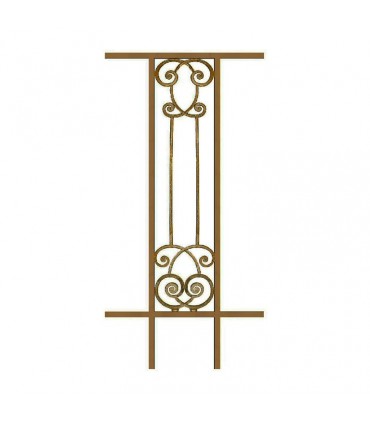 Balustrade en fonte modèle AMBOISE longueur utile 240 à 450mm hauteur du motif 910mm
