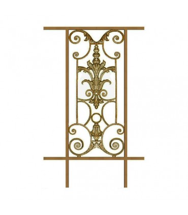 Balustrade en fonte modèle AMBOISE longueur utile 420 à 650mm hauteur du motif 910mm