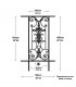 Balustrade en fonte modèle AMBOISE longueur utile 420 à 650mm hauteur du motif 910mm