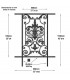 Balustrade en fonte modèle AMBOISE longueur utile 550 à 750mm hauteur du motif 910mm