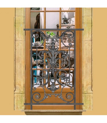 Balustrade en fonte modèle AMBOISE longueur utile 550 à 750mm hauteur du motif 910mm