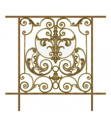 Balustrade en fonte modèle AMBOISE longueur utile 850 à 1050mm hauteur du motif 910mm
