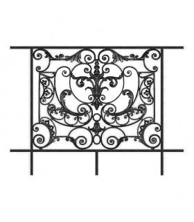 Balustrade en fonte modèle AMBOISE longueur utile 1200 à 1350mm hauteur du motif 910mm