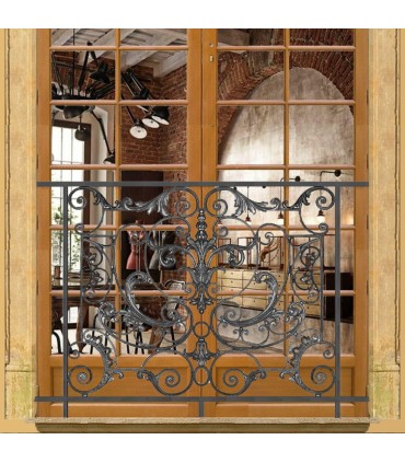 Balustrade en fonte modèle AMBOISE longueur utile 1200 à 1350mm hauteur du motif 910mm
