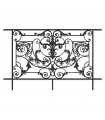 Balustrade fonte AMBOISE 1500à1650x910mm prête à sceller avec cadre