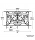 Balustrade en fonte modèle AMBOISE longueur utile 1500 à 1650mm hauteur du motif 910mm