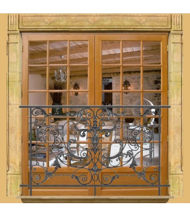 Balustrade en fonte modèle AMBOISE longueur utile 1500 à 1650mm hauteur du motif 910mm