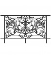 Balustrade fonte AMBOISE 1650à1850x910mm avec cadre à sceller prêt à poser