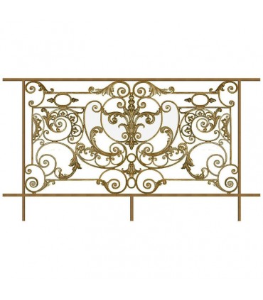 Balustrade en fonte modèle AMBOISE longueur utile 1650 à 1850mm hauteur du motif 910mm