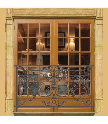 Balustrade en fonte modèle AMBOISE longueur utile 1650 à 1850mm hauteur du motif 910mm