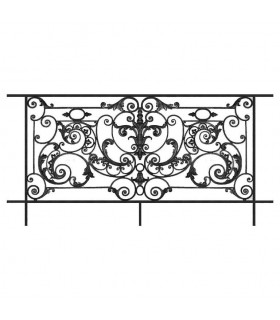 Balustrade en fonte modèle AMBOISE longueur utile 1900 à 2100mm hauteur du motif 910mm