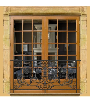 Balustrade en fonte modèle AMBOISE longueur utile 1900 à 2100mm hauteur du motif 910mm