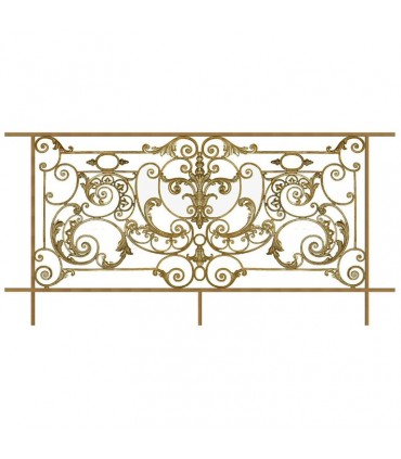 Balustrade en fonte modèle AMBOISE longueur utile 1900 à 2100mm hauteur du motif 910mm