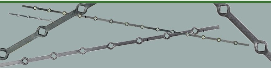 Barres percées, barres à trous renflés formés à chaud pour barrières et clôtures,