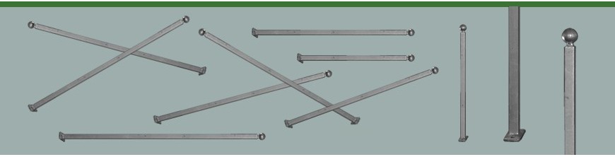 Poteaux à fixer sur des murets, plusieurs hauteurs, 3 niveaux de finitions