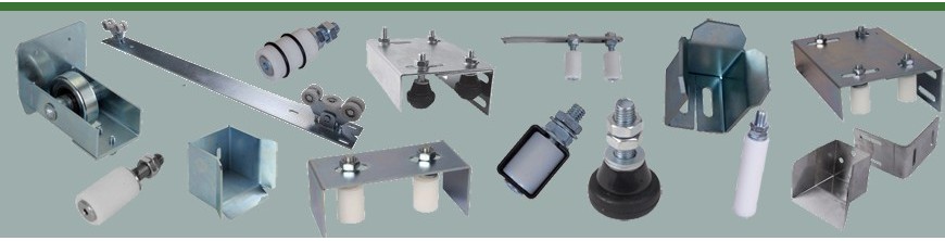 Pièces de guidage de portillons et portails coulissants ou autoportants