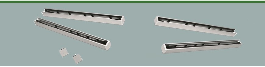 Profils en aluminium pour appuis de fenêtres en verre
